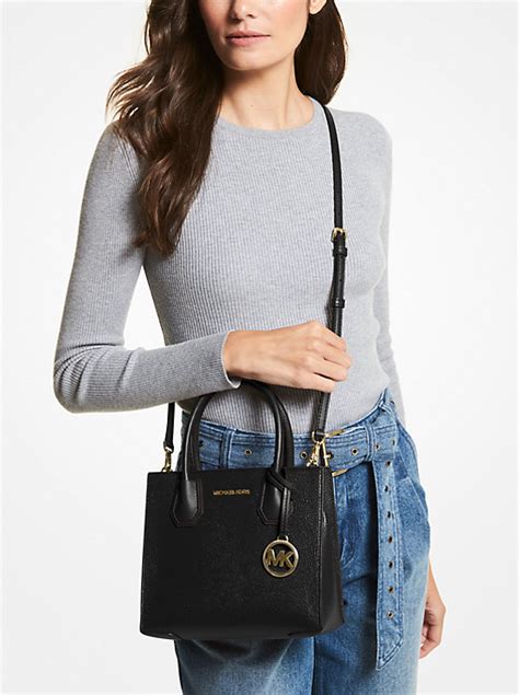 michael kors mercer gallery small pebbled leather satchel|mk mercer medium.